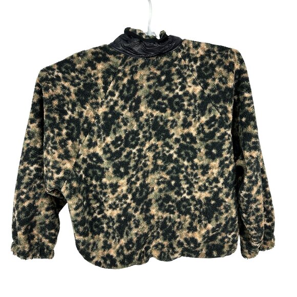 Calme XXL Printed Fleece Jacket Camouflage Pattern Polyester & Bamboo - Picture 8 of 13